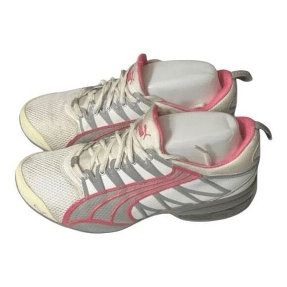 PUMA VOLTAIC EVO 184244 11 Women Athletic Sneaker Shoes White Grey Low Size 8.5 - Picture 1 of 12